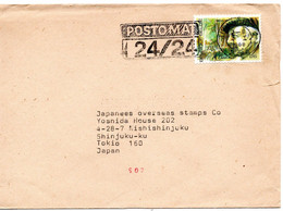 62498 - Belgien - 1988 - 26F Careme EF A Bf TURNHOUT - POSTOMAT 24/24 -> Japan - Covers & Documents