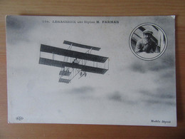 LEGAGNEUX Sur Biplan H. FARMAN - Carte Non-circulée - Aviateurs