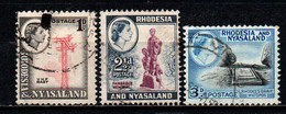 RHODESIA AND NYASALAND - 1959 - EFFIGIE DELLA REGINA ELISABETTA II ED IMMAGINI DELL RHODESIA - USATI - Rhodesia & Nyasaland (1954-1963)