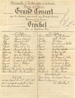Très Rare Manuscrit Des Prisonniers De Guerre Au Camp De La Marne En Juillet 1940 - Grand Concert Camp Circus TOP - Historical Documents