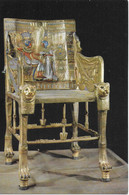 THE GOLDEN THRONE OF STATE, TUTANKHAMEN, EGYPT. UNUSED POSTCARD   Ty8 - Museen