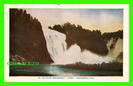 LES CHUTES MONTMORENCY, QUÉBEC - LORENZO AUDET ENR. ÉDITEUR No 48 - MONTMORENCY FALLS - CIRCULÉE EN 1956 - - Chutes Montmorency