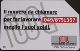 ITALIA SIP - 3293 C&C 200 GOLDEN - PRIVATE PUBBLICHE - MEDIOCREDITO LOMBARDO 049 NUMERICO  - USATA - Private-Omaggi