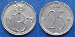 BELGIUM - 25 Centimes 1975 Dutch KM# 154.1 Baudouin I (1951-1993) - Edelweiss Coins - 25 Cents