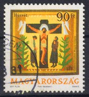 EASTER - Jesus Christ  - 2011 - Hungary - Angel Crucifix Golgotha - Used - DEBRECEN Postmark - Gebraucht