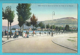 * Vevey (Vaud - Suisse - Schweiz) * (Editions Art. Perrochet & David, Nr 10505) Quai De La Tour De Peilz, Pélerin, Color - La Tour-de-Peilz