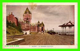 CHÂTEAU FRONTENAC, QUÉBEC - LA TERRASSE DUFFERIN - P.E. -  QUEBEC PHOTO ENGRAVERS REG'D - No 7 - - Québec - Château Frontenac