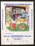 Menu Ristorante Toscano Da Emilio - Milano - Cenone Di Carnevale - Anni '60 - Menus