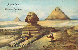 Pays Div -ref BB06- Egypte - Egypt -the Excavated Sphinx -edit Lehnert And Landrock -dessin Illustrateur -joyeux Noel - - Sphinx