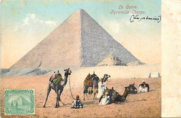 Pays Div -ref BB05- Egypte - Egypt - Cairo - Le Caire - Pyramides - Pyramide Cheops - - Pyramiden