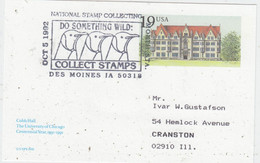 USA Postal Stationery Ca With Penguins Ca Des Moines OCT 5 1992 (XA162A) - Fauna Antártica