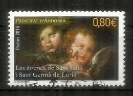 Noël Andorran, Retable De L'Eglise Romane Style Lombard De Sant Julia De Loria. Un Timbre Oblitéré 1 ère Qualité. 2016 - Used Stamps