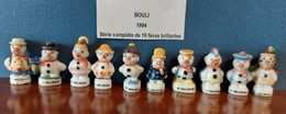 BOULI ROI - SERIE COMPLETE DE 10 FEVES BRILLANTES - 1994 (RARE) - Personajes