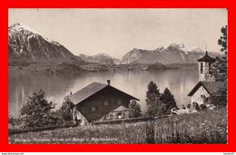 CPSM/pf  MERLIGEN (Suisse)  Thunersee Kirche Mit Niesen U. Stockhornkette. *7651 - Horn