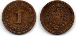 Allemagne - Deutschland - Germany 1 Pfennig 1889 A TB - 1 Pfennig