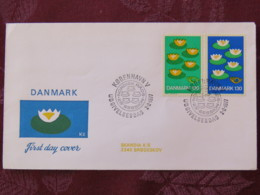 Denmark 1977 FDC Cover Copenhagen To Brodeskov - Five Water Lilies - Nordic Countries - Briefe U. Dokumente