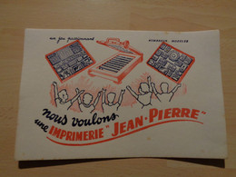 Buvard - Jeux D'enfants - Imprimerie " Imprimerie Jean - Pierre "  - Chez Les Marchands De Jouets  - Réf.80. - Kids