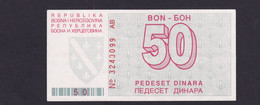 Bosnia And Herzegovina,Sarajevo 50 Dinara, P-23 (1.8.1992) - UNC - Bosnië En Herzegovina