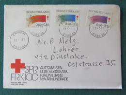Finland 1977 FDC Cover To Dinslake - Red Cross - Brieven En Documenten