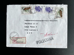 POLAND POLSKA 1992 REGISTERED LETTER KNUROW TO LAATZEN 30-12-1992 POLEN - Covers & Documents