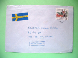 Sweden 1986 Cover To Holland - Nordic Cooperation - Sister Towns Esklistuna - Brieven En Documenten