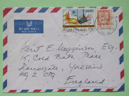 Finland 1983 Cover Helsinki To England - Lion Arms - Europa CEPT Copper Flash Smeltin Method - Briefe U. Dokumente