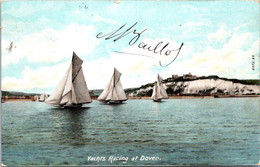 (4 M 31) VERY OLD - UK - Posted To Fance 1906 - Yachts Racing At Dover - Dover