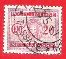 1934 (36) Segnatasse - Stemma Con Fasci Filigrana Coricata Cent. 20 - Usato - Leggi Il Messaggio Del Venditore - Segnatasse