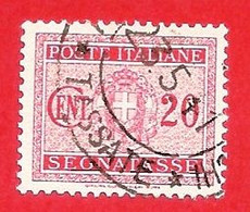 1934 (36) Segnatasse - Stemma Con Fasci Filigrana Coricata Cent. 20 - Usato - Leggi Il Messaggio Del Venditore - Postage Due