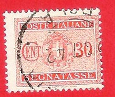 1934 (38) Segnatasse - Stemma Con Fasci Filigrana Coricata Cent. 30 - Usato - Leggi Il Messaggio Del Venditore - Segnatasse