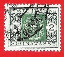 1934 (43) Segnatasse - Stemma Con Fasci Filigrana Coricata Lire 2 - Usato - Leggi Il Messaggio Del Venditore - Postage Due