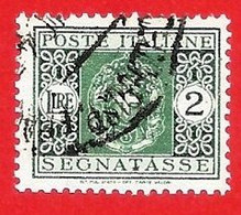 1934 (43) Segnatasse - Stemma Con Fasci Filigrana Coricata Lire 2 - Usato - Leggi Il Messaggio Del Venditore - Segnatasse