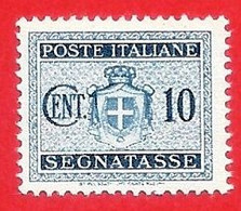 1945 (86) Segnatasse Stemma Senza Fasci Filigrana Ruota Cent. 10 Senza Gomma - Leggi Il Messaggio Del Venditore - Taxe