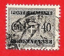 1945 (89) Segnatasse Stemma Senza Fasci Filigrana Ruota Cent. 40 Usato - Leggi Il Messaggio Del Venditore - Strafport