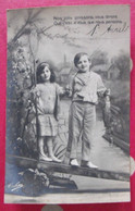 Carte Postale Fantaisie. 1er Avril Poisson Poissons Tulipe 841. Enfants Pêcheurs - 1er Avril - Poisson D'avril