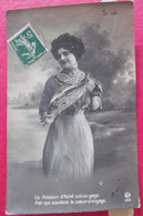 Carte Postale Fantaisie. 1er Avril Poisson Poissons. ASM 228. Jeune Fille - 1er Avril - Poisson D'avril