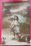 Carte Postale Fantaisie. 1er Avril Poisson Poissons. Noyer 2275. Jeune Fille - 1er Avril - Poisson D'avril