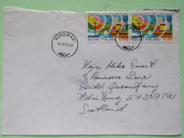 Finland 1976 Cover Kokemaki To Scotland U.K. - Radio And Television - Lettres & Documents