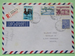 Finland 1978 Registered Cover Helsinki To Belgium - Lion Arms - Castle- Landscape - Wind Rooster - Lettres & Documents