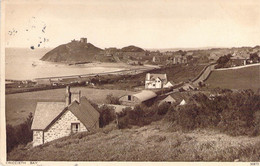 CPA Royaume Uni - Pays De Galles - Caernavonshire - Criccieth Bay - Photochrom Co. Ltd. - Oblitérée Criccieth 1928 - Caernarvonshire