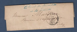 Cabinet Du Ministre De La Guerre  1852 - Army Postmarks (before 1900)