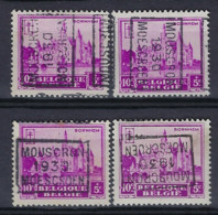 Nr. 308 Kasteel Bornem Voorafstempeling Nr. 5982 A B C En D MOUSCRON 1930 MOESCROEN ; Staat Zie Scan ! - Roulettes 1930-..