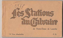 CPA - France 65 - Carnets De 14 Cartes Les Stations Du Calvaire De Notre Dame De Lourdes : Achat Immédiat - Luoghi Santi