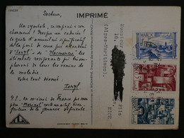 BJ4 MAROC    BELLE CARTE    1949 TANGER  A NICE FRANCE +CHARMEUR  DE SERPENT +++AFFR.  INTERESSANT - Cartas & Documentos