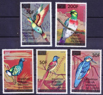 Comoros 1979 MNH 5v, OVP Birds, Malagasy Kingfisher, Bee-eater, Sunbird - Cuculi, Turaco