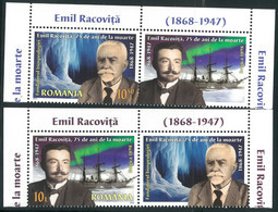 Romania 2022 / Emil Racovitza / Set 2 Stamps With Labels - Nuevos