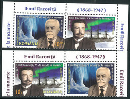 Romania 2022 / Emil Racovitza / Set 2 Stamps With Labels - Unused Stamps