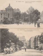 PARIS PLACE ET SQUARE DES BATIGNOLLES STATION DES OMNIBUS + BOULEVARD DES BATIGNOLLES METRO  STATION ROME 1905 - Arrondissement: 17