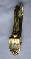 Schöne Goldene Damen Armbanduhr 585er Gold 14 K Mit Armband Aus 585er Gold - Orologi Antichi