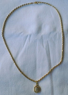 Elegante 585er Gold Damen Hals Kette Mit Schmuckstein Anhänger (DI8288) - Halsketten